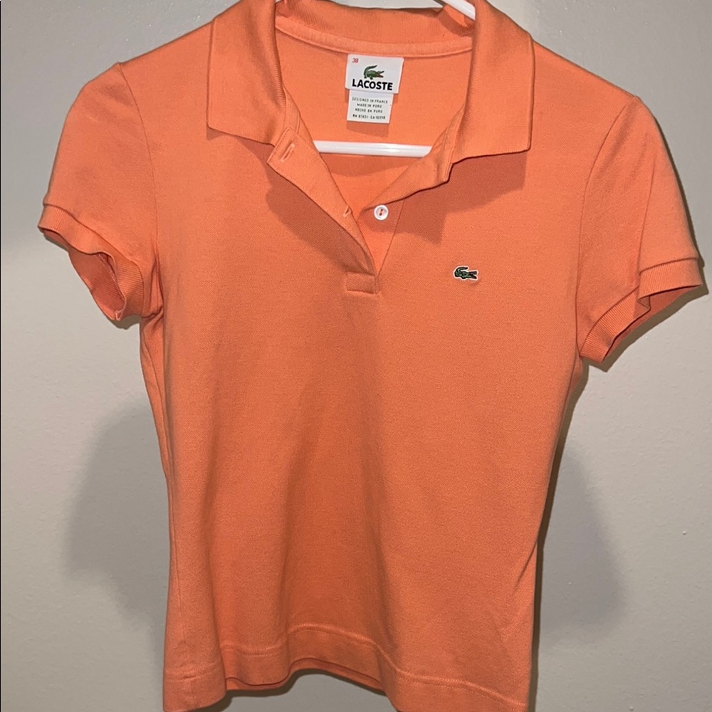 Lacoste Women's Orange Polo Shirt